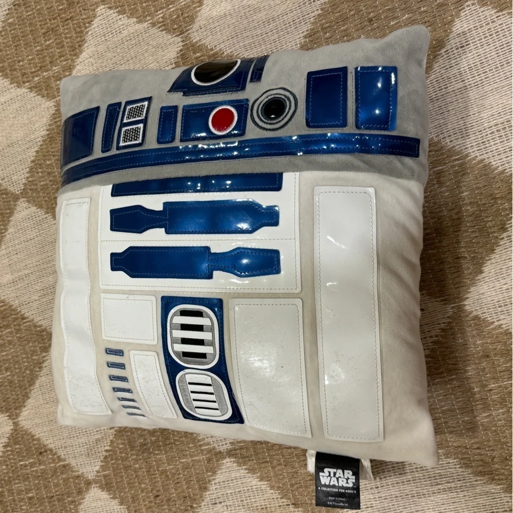 Star Wars R2-D2 throw pillow decor home nursery boys room square embroidered
